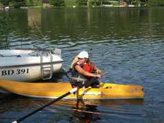Kaszuby /Bory Tucholskie/ - jezioro Karsńskie - do dyspozycji łódki sportowe dla dzieci